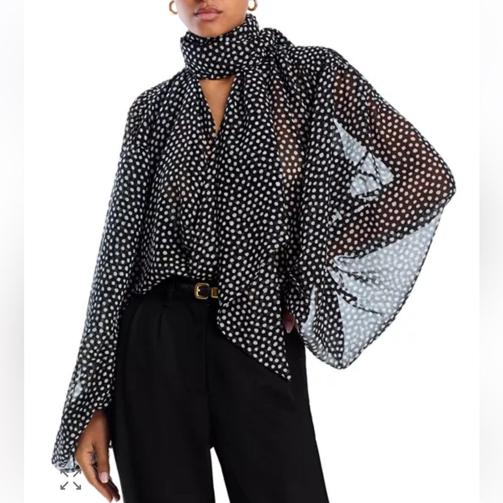 Ronny Kobo Collection Black and White Polka Dot bodysuit